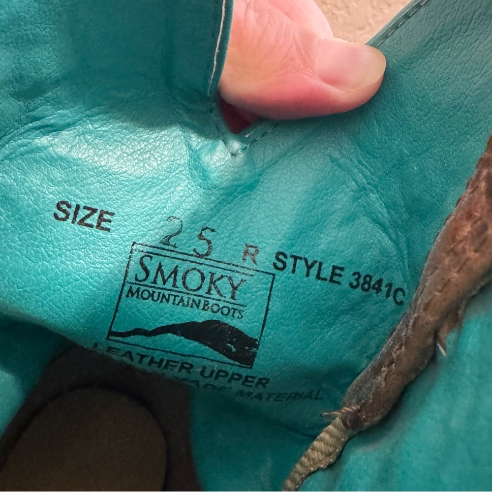 Kids Brown and Blue Western Boots - Picture 13 of 13